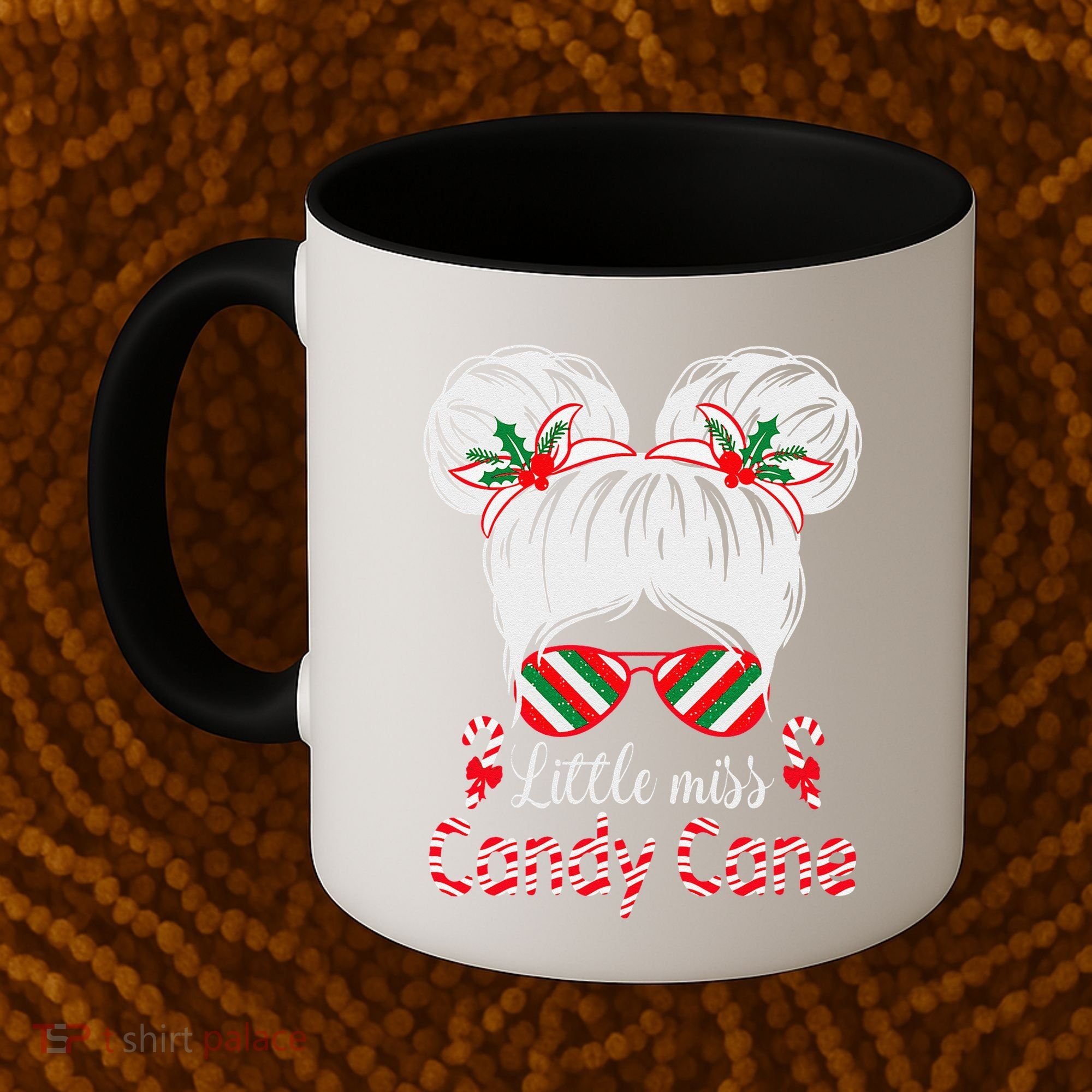 Little Miss Candy Cane Christmas Messy Bungirl Coffee Mug