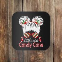 Little Miss Candy Cane Christmas Messy Bungirl Coaster thumb 0