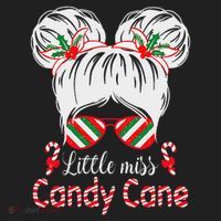 Little Miss Candy Cane Christmas Messy Bungirl Tumbler thumb 3