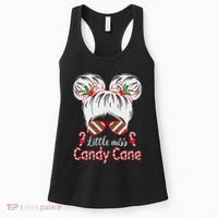 Little Miss Candy Cane Christmas Messy Bungirl Women's Tank Top thumb 0