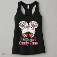 Little Miss Candy Cane Christmas Messy Bungirl Women's Tank Top thumb 3