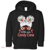 Little Miss Candy Cane Christmas Messy Bungirl Toddler Hoodie thumb 0