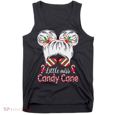 Little Miss Candy Cane Christmas Messy Bungirl Tank Top