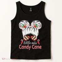 Little Miss Candy Cane Christmas Messy Bungirl Tank Top thumb 2