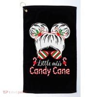 Little Miss Candy Cane Christmas Messy Bungirl Golf Towel thumb 0