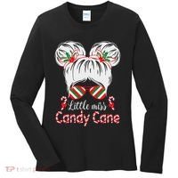 Little Miss Candy Cane Christmas Messy Bungirl Women's Long Sleeve Shirt thumb 0