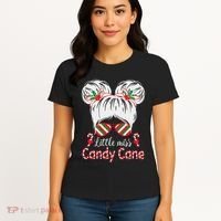 Little Miss Candy Cane Christmas Messy Bungirl Women's T-Shirt thumb 4
