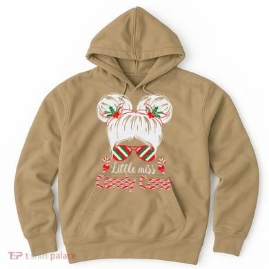 Little Miss Candy Cane Christmas Messy Bungirl Hoodie