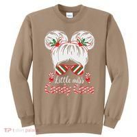 Little Miss Candy Cane Christmas Messy Bungirl Sweatshirt thumb 0