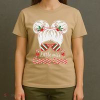 Little Miss Candy Cane Christmas Messy Bungirl T-Shirt thumb 4