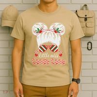 Little Miss Candy Cane Christmas Messy Bungirl T-Shirt thumb 6
