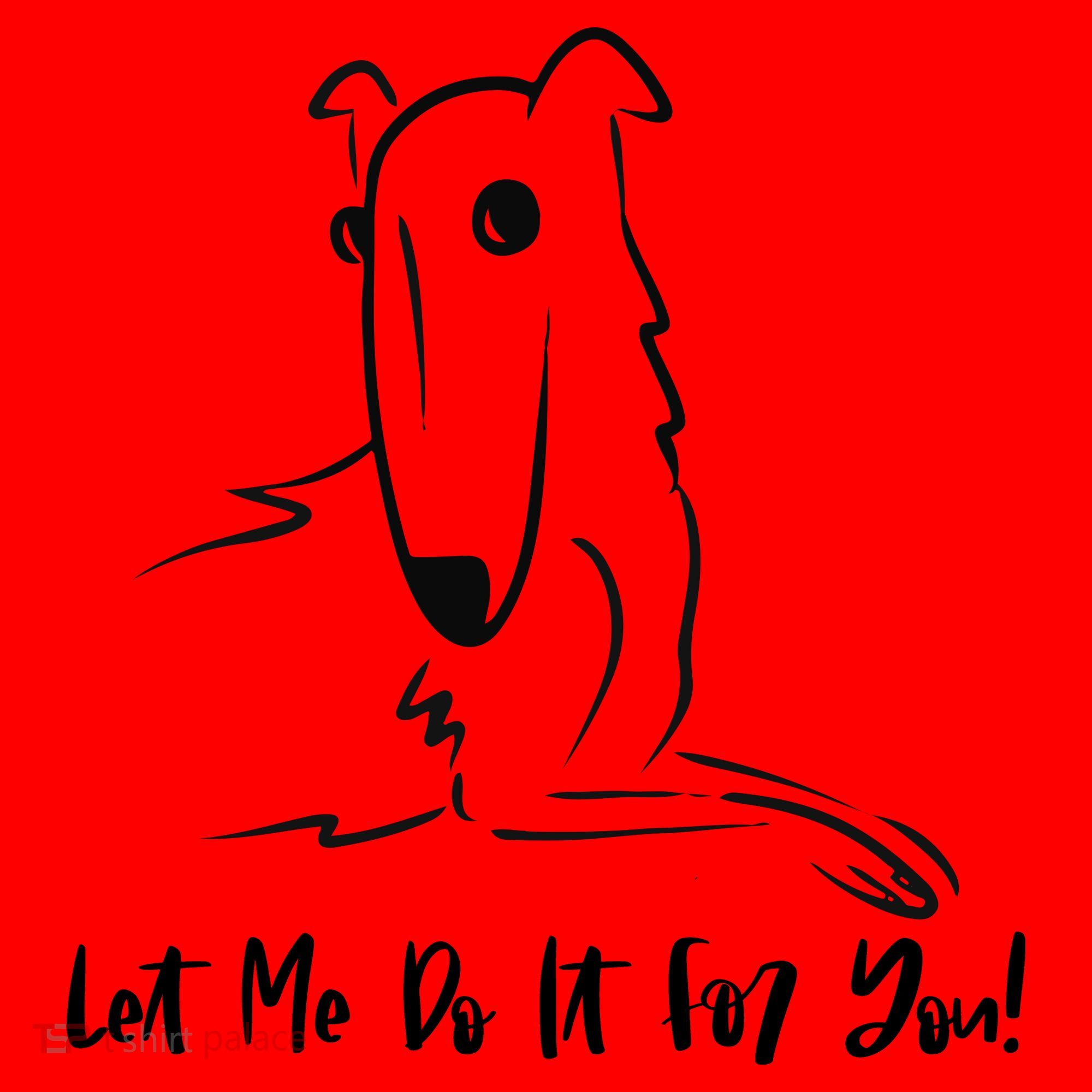 Let Me Do It For You Borzoi Dog Funny Meme Santa Hat