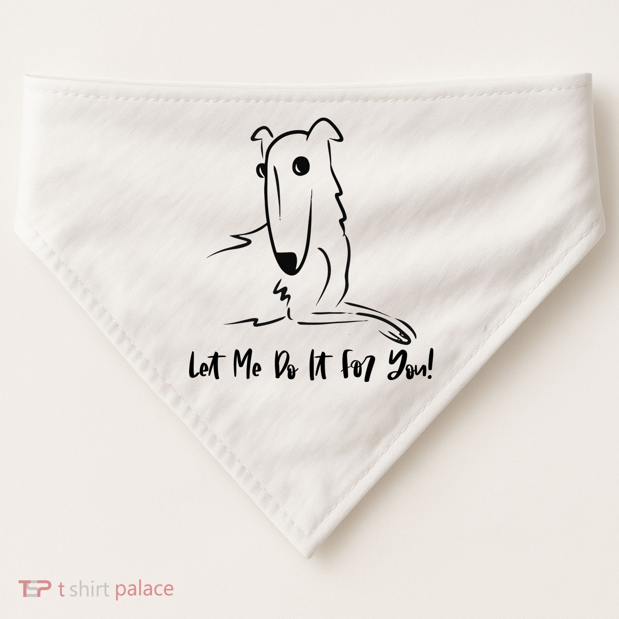 Let Me Do It For You Borzoi Dog Funny Meme USA-Made Doggie Bandana