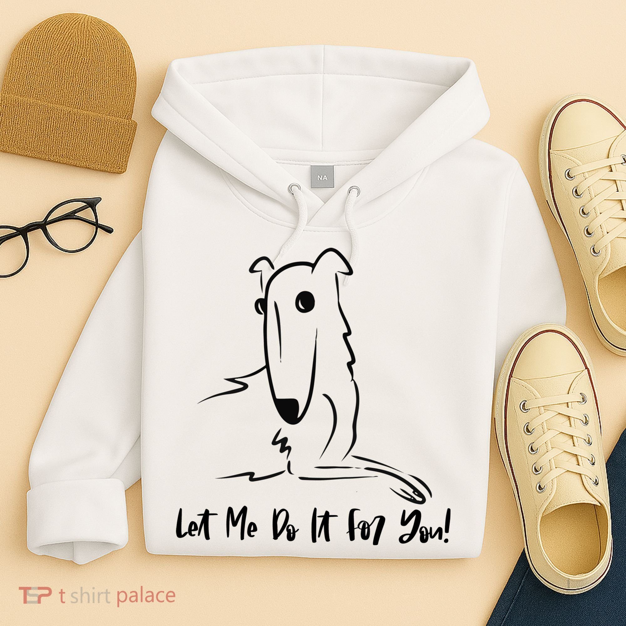 Let Me Do It For You Borzoi Dog Funny Meme Hoodie
