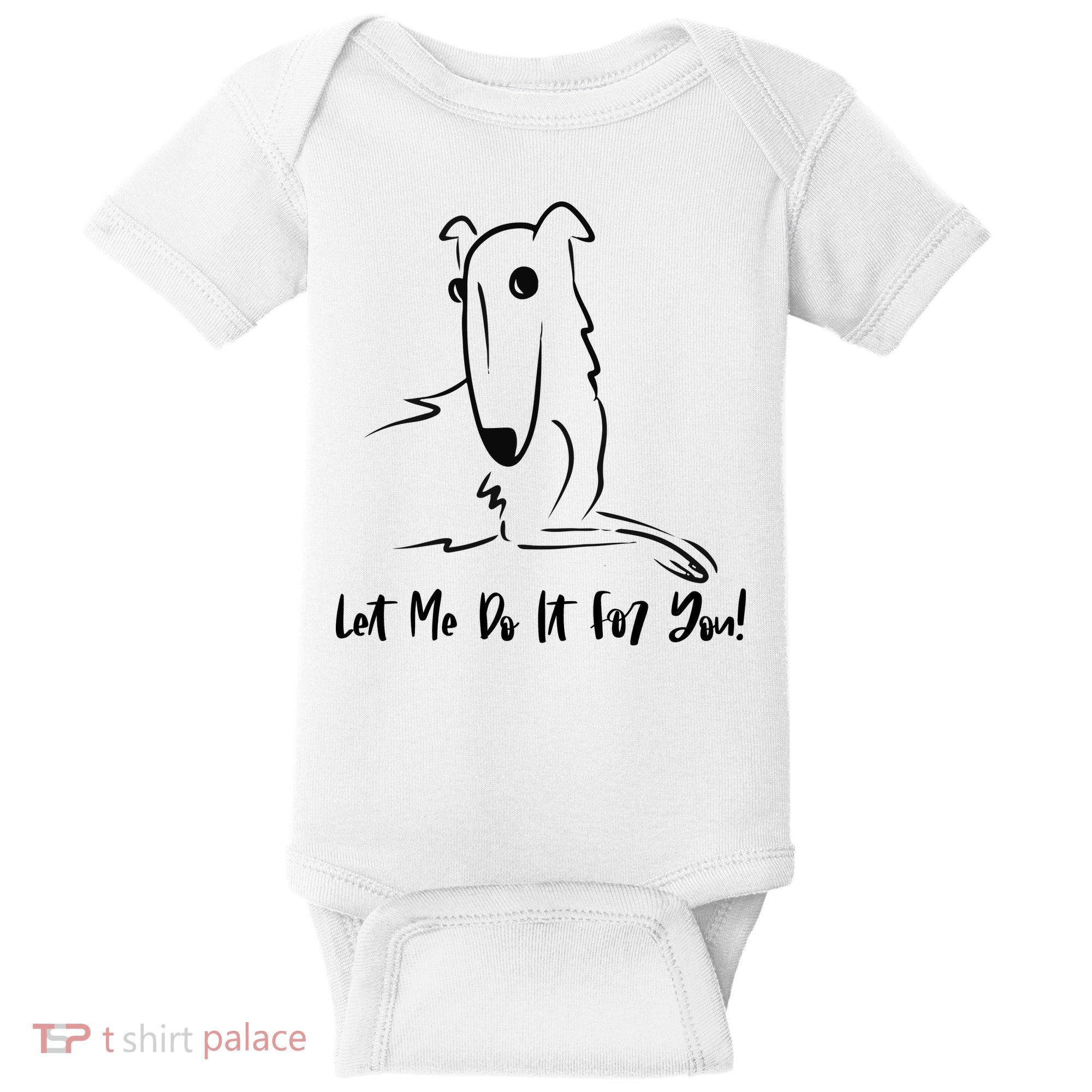 Let Me Do It For You Borzoi Dog Funny Meme Baby Bodysuit