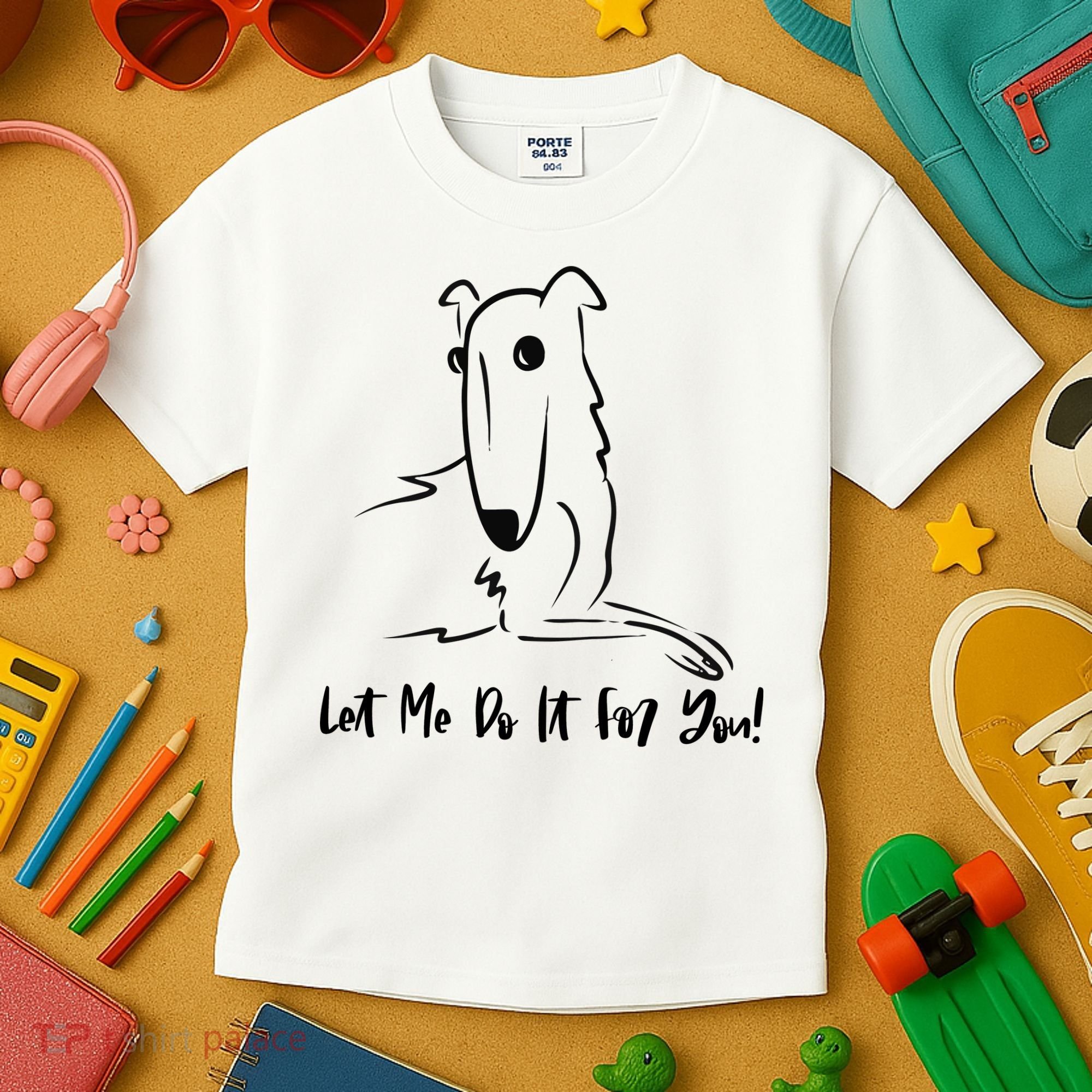 Let Me Do It For You Borzoi Dog Funny Meme Kids T-Shirt