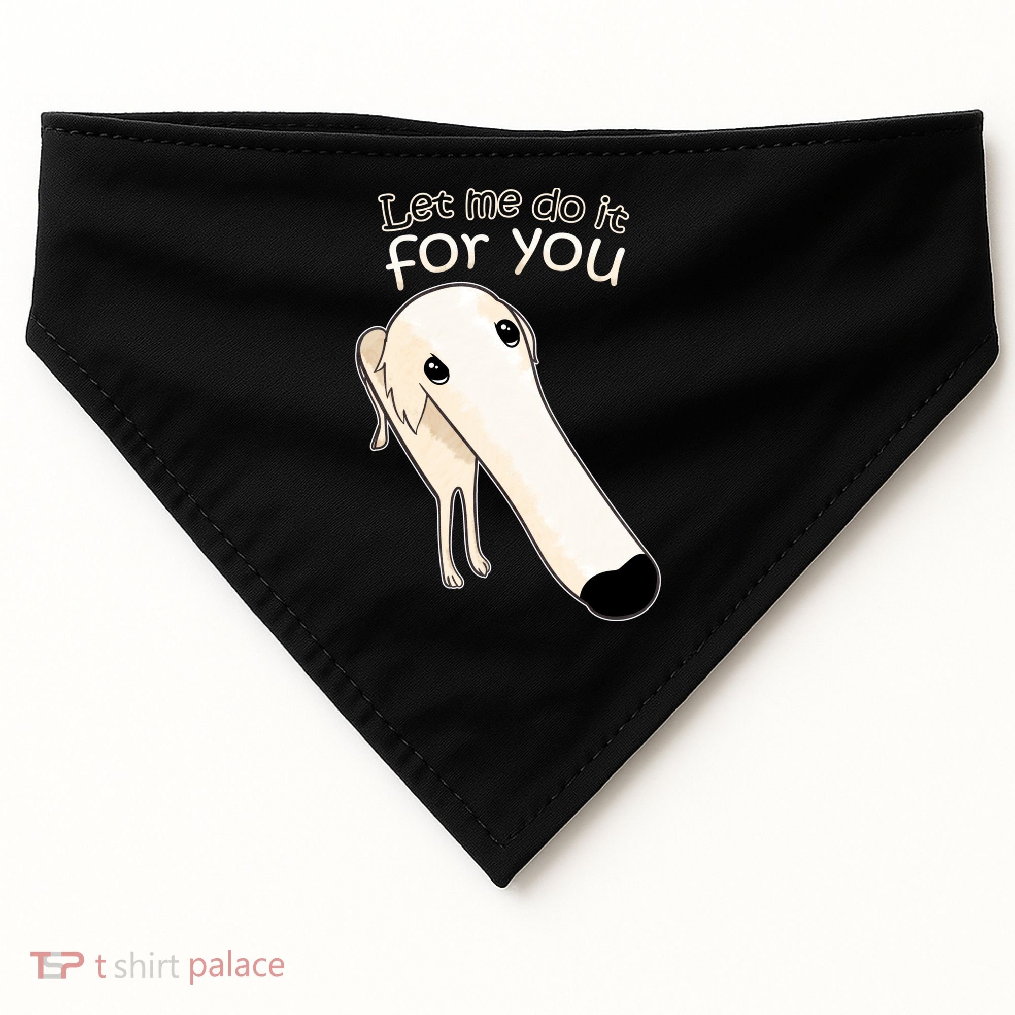 Let Me Do It For You Borzoi Dog Meme USA-Made Doggie Bandana