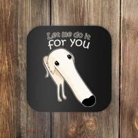 Let Me Do It For You Borzoi Dog Meme Coaster thumb 0