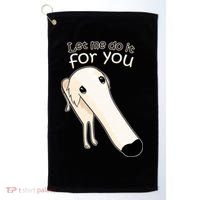 Let Me Do It For You Borzoi Dog Meme Golf Towel thumb 0