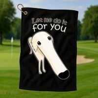 Let Me Do It For You Borzoi Dog Meme Golf Towel thumb 1