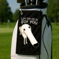 Let Me Do It For You Borzoi Dog Meme Golf Towel thumb 2
