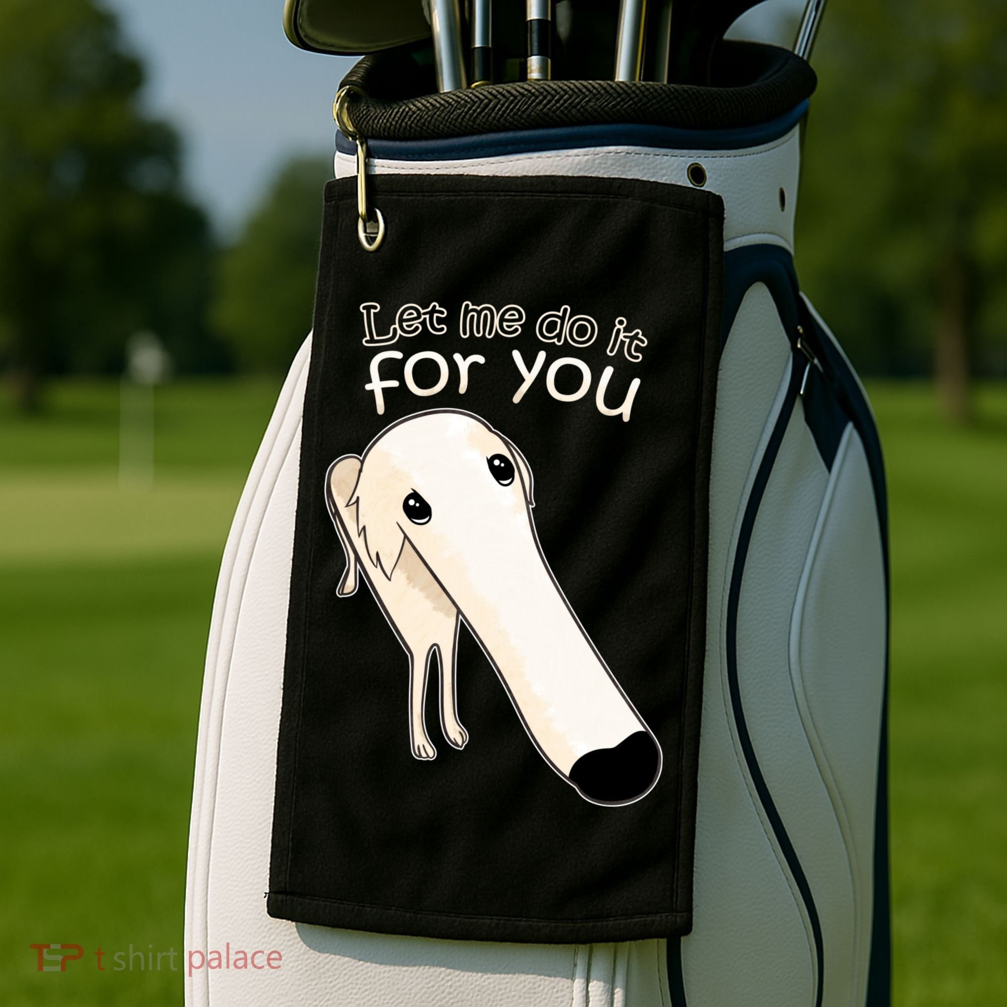 Let Me Do It For You Borzoi Dog Meme Golf Towel