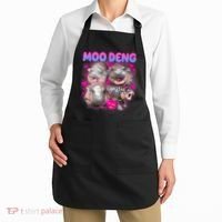 Love Moo Deng Funny Cute Hippo Meme Apron thumb 2