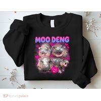 Love Moo Deng Funny Cute Hippo Meme Sweatshirt thumb 2