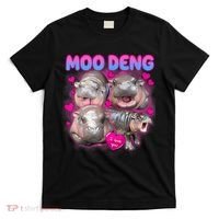 Love Moo Deng Funny Cute Hippo Meme T-Shirt thumb 0