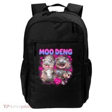 Love Moo Deng Funny Cute Hippo Meme Backpack