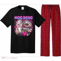 Love Moo Deng Funny Cute Hippo Meme Pajama Set thumb 0