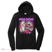 Love Moo Deng Funny Cute Hippo Meme Women's Hoodie thumb 0