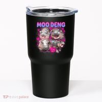 Love Moo Deng Funny Cute Hippo Meme Tumbler thumb 0