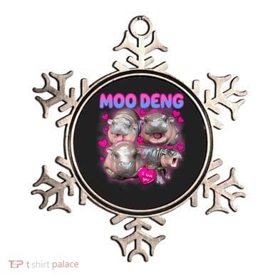 Love Moo Deng Funny Cute Hippo Meme Ornament