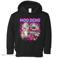 Love Moo Deng Funny Cute Hippo Meme Toddler Hoodie thumb 0