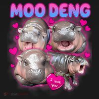Love Moo Deng Funny Cute Hippo Meme Visor thumb 3