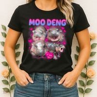 Love Moo Deng Funny Cute Hippo Meme Women's T-Shirt thumb 2