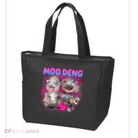 Love Moo Deng Funny Cute Hippo Meme Tote Bag thumb 3