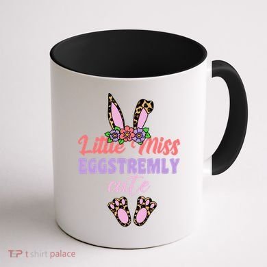 Little Miss Eggstremly Cute Easter Bunny Coffee Mug back