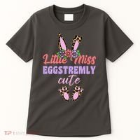 Little Miss Eggstremly Cute Easter Bunny Tall T-Shirt thumb 0
