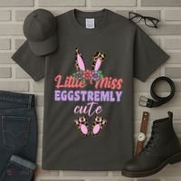Little Miss Eggstremly Cute Easter Bunny Tall T-Shirt thumb 3