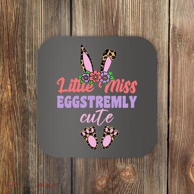 Little Miss Eggstremly Cute Easter Bunny Coaster