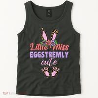 Little Miss Eggstremly Cute Easter Bunny Tank Top thumb 2