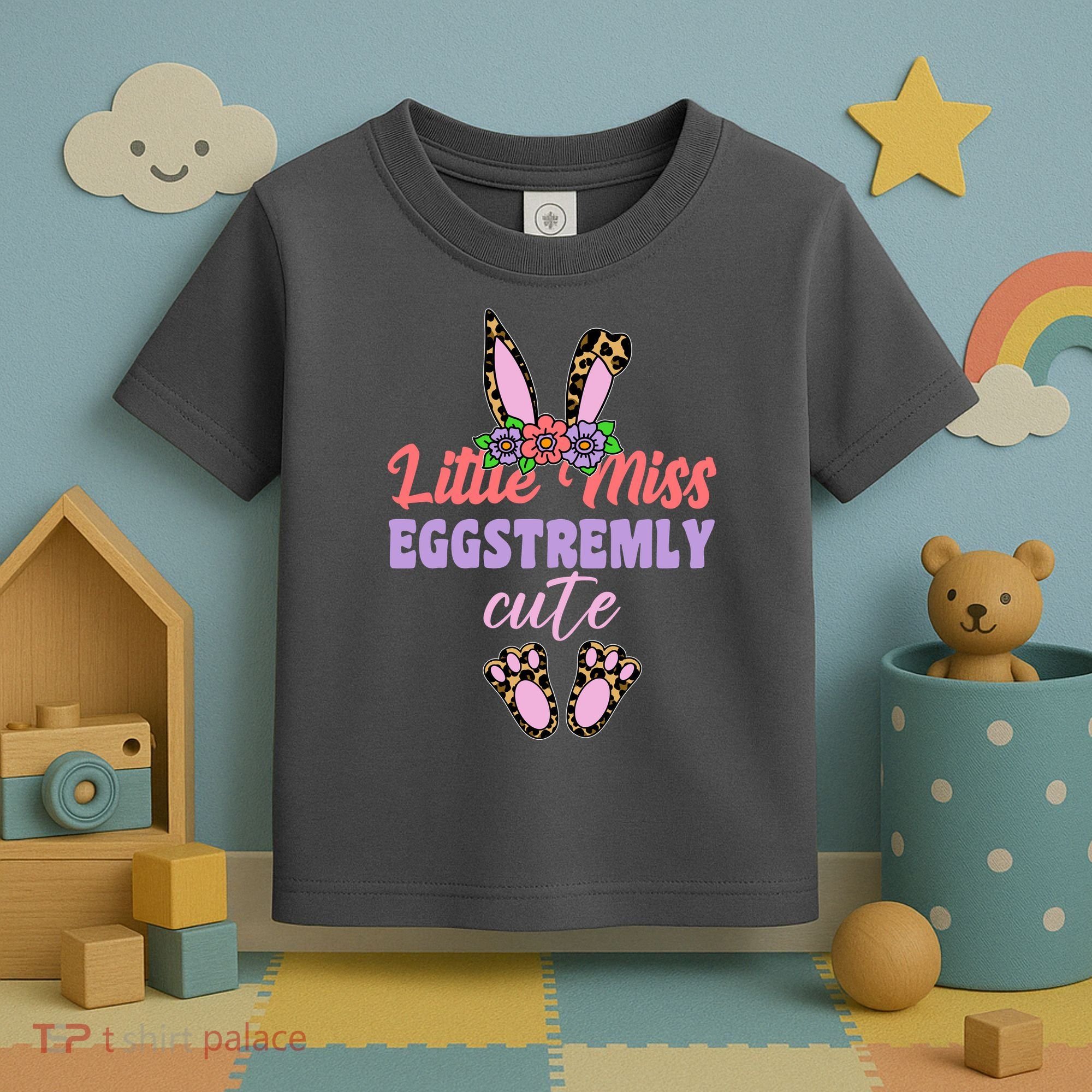 Little Miss Eggstremly Cute Easter Bunny Toddler T-Shirt