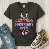 Little Miss Eggstremly Cute Easter Bunny Women's T-Shirt thumb 3