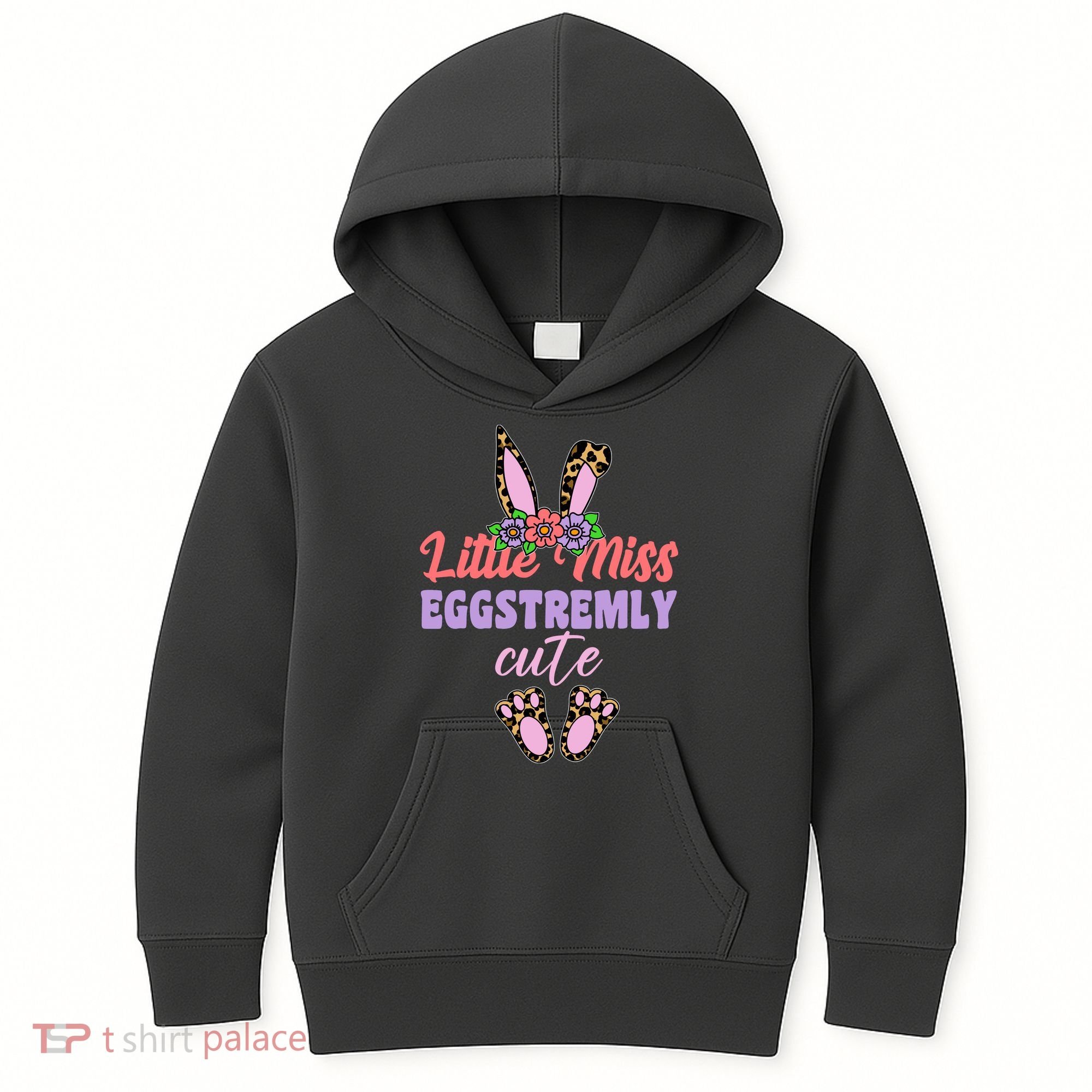 Little Miss Eggstremly Cute Easter Bunny Kids Hoodie