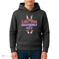 Little Miss Eggstremly Cute Easter Bunny Kids Hoodie thumb 4