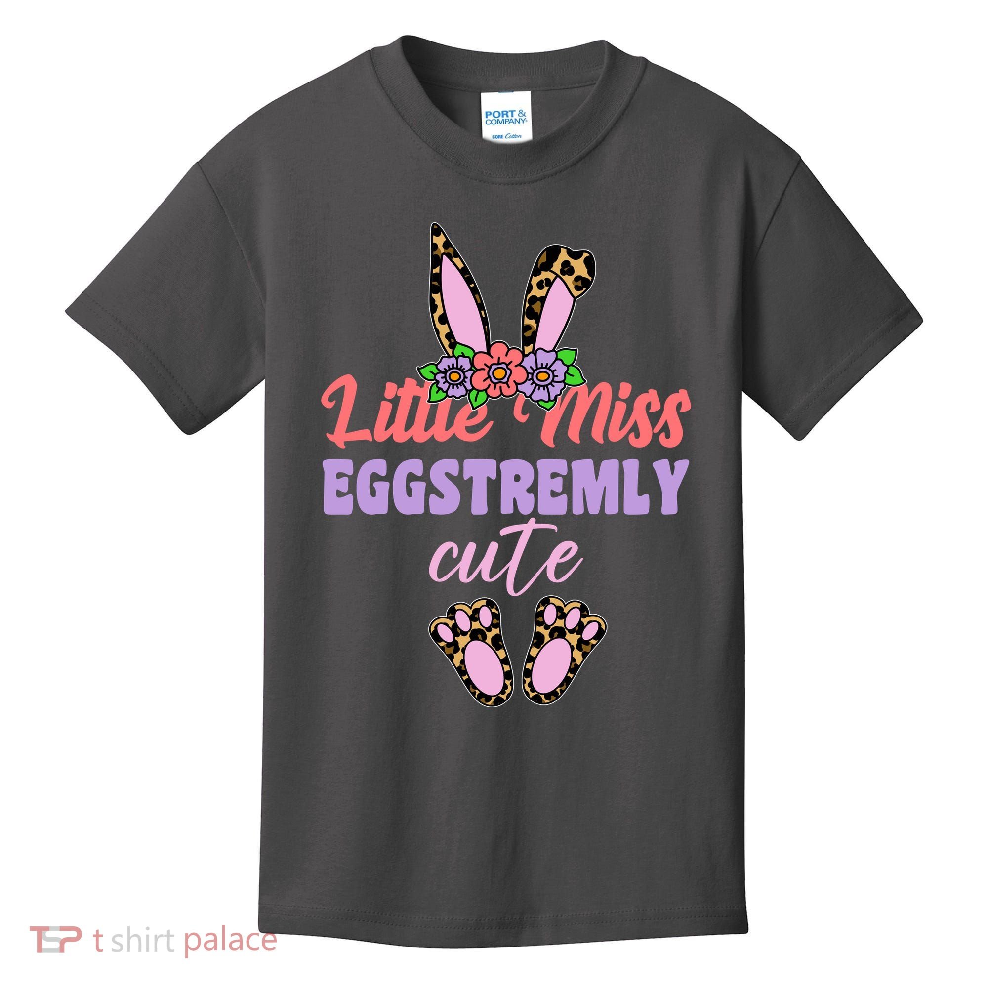 Little Miss Eggstremly Cute Easter Bunny Kids T-Shirt