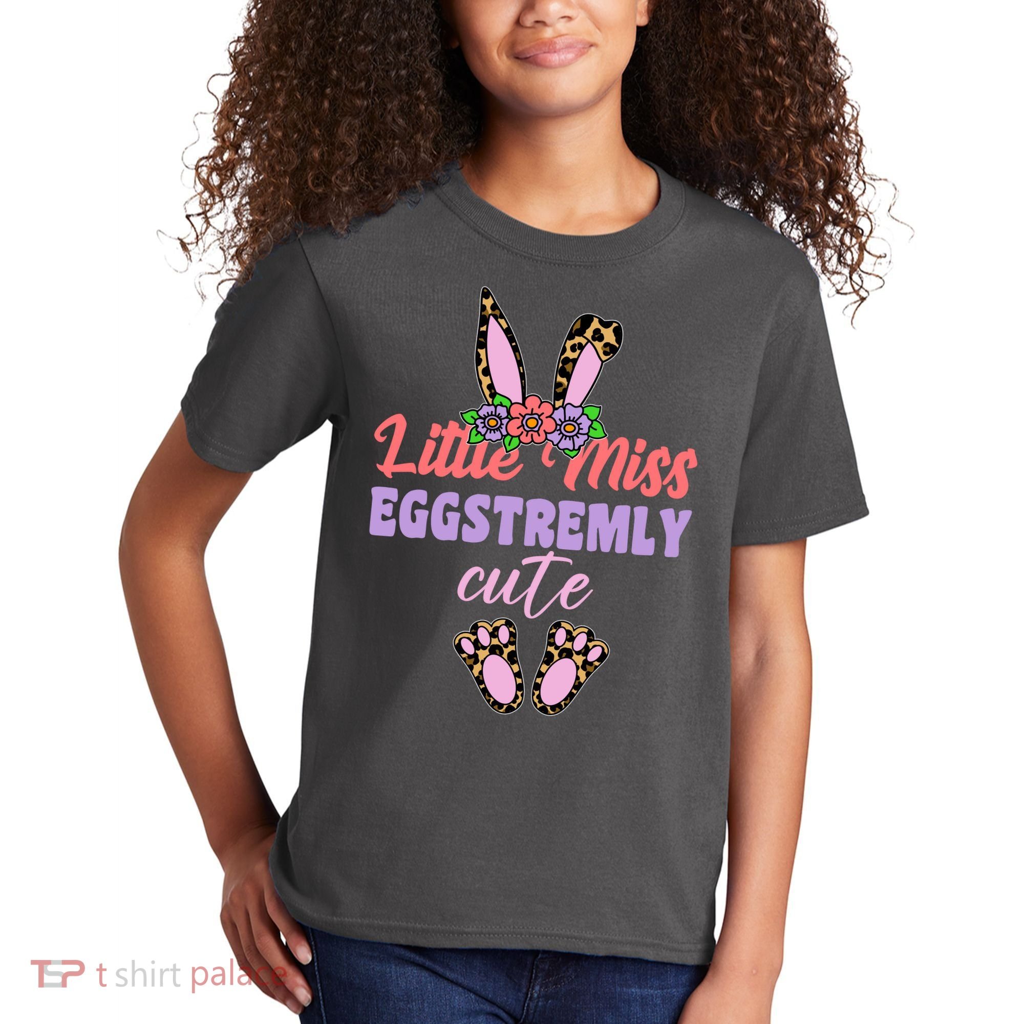 Little Miss Eggstremly Cute Easter Bunny Kids T-Shirt