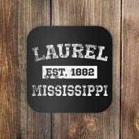 Laurel Mississippi Est. 1882 Distressed Coaster thumb 0